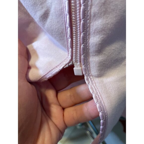 Of the Moment Light Pink Flower Embroidered Full Zip Robe Sz 1X - Picture 6 of 8